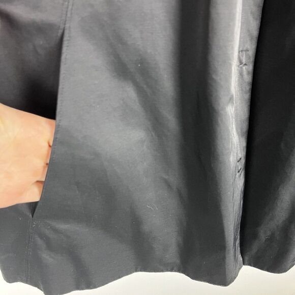 EILEEN FISHER BLACK SNAP Cotton/Nylon Blend Rain JACKET -Womens Sz. Large​​​ - Picture 6 of 6